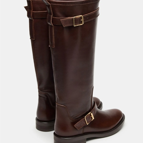 Steve Madden Sady Tall Boots Brown Leather - Picture 5 of 16